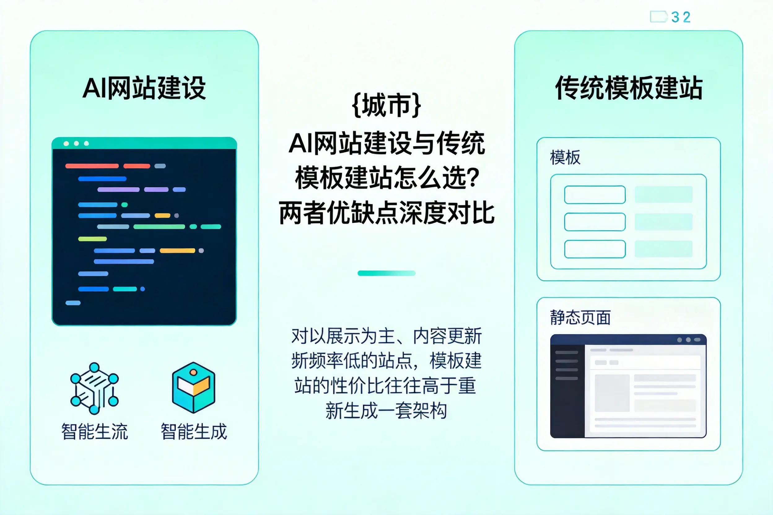 梧州AI网站建设与传统模板建站怎么选？两者优缺点深度对比