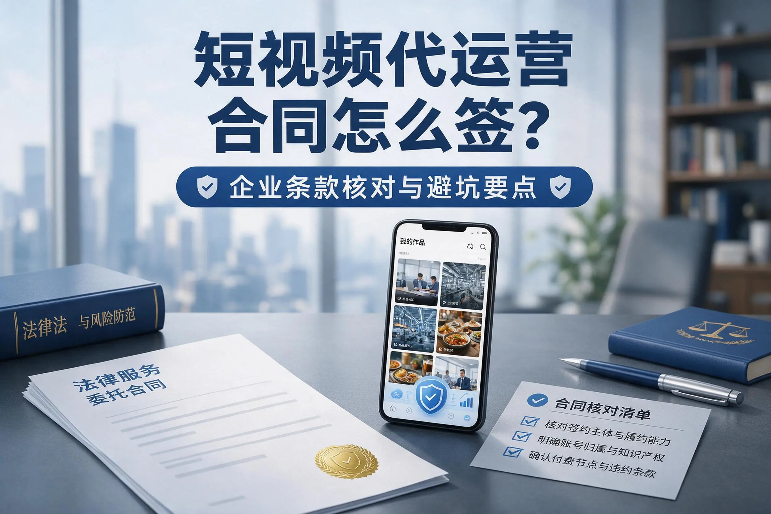 短视频代运营合同怎么签？梧州企业条款核对与避坑要点