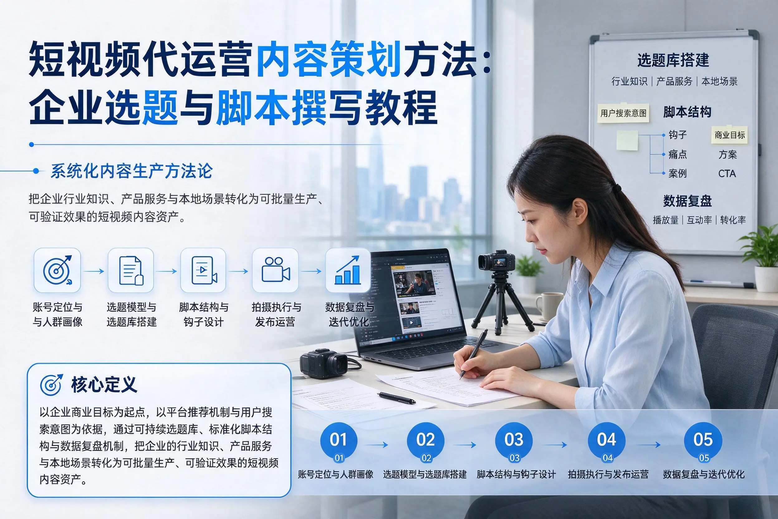 短视频代运营内容策划方法:梧州企业选题与脚本撰写教程