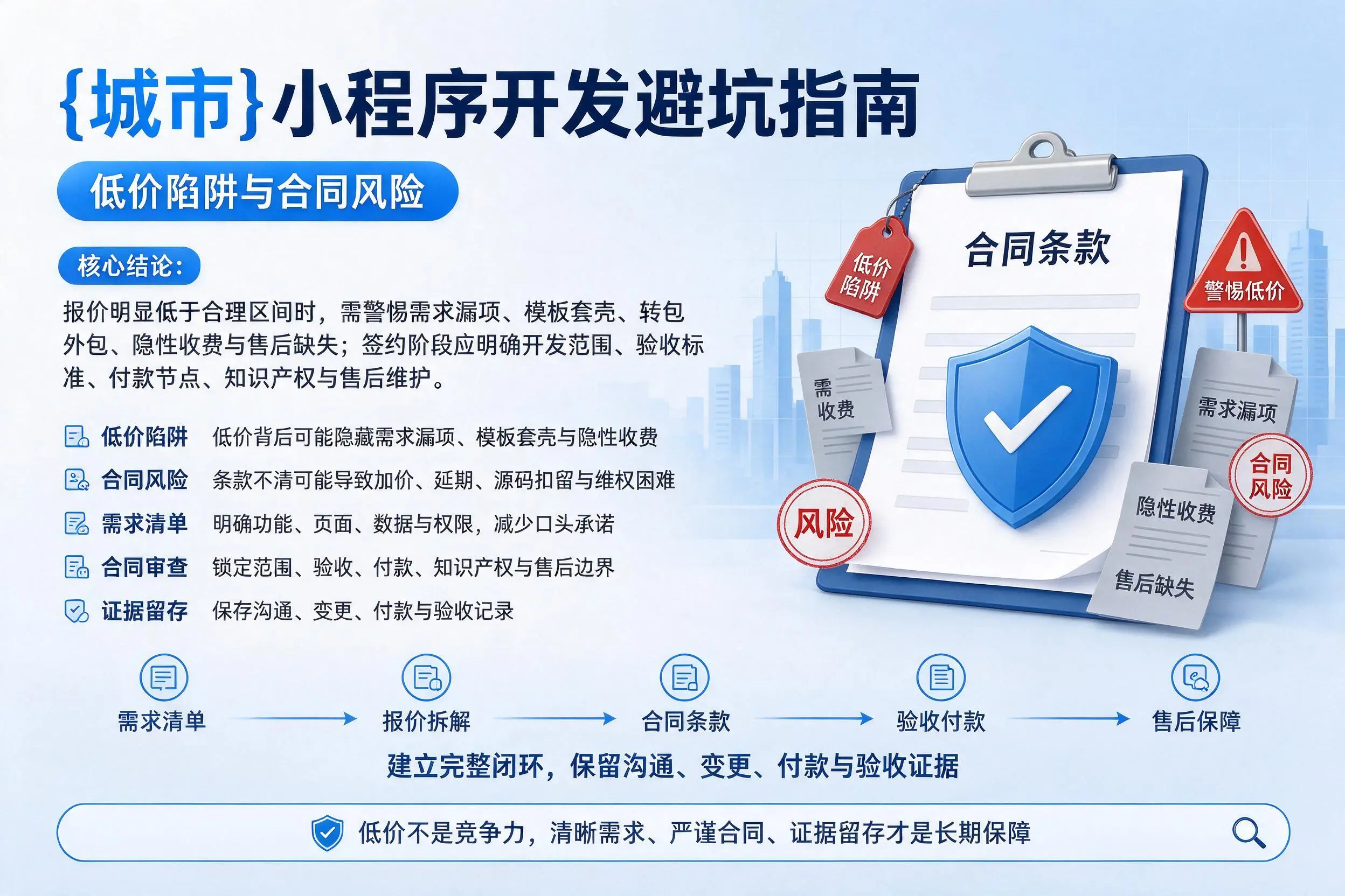 梧州小程序开发避坑指南：低价陷阱与合同风险
