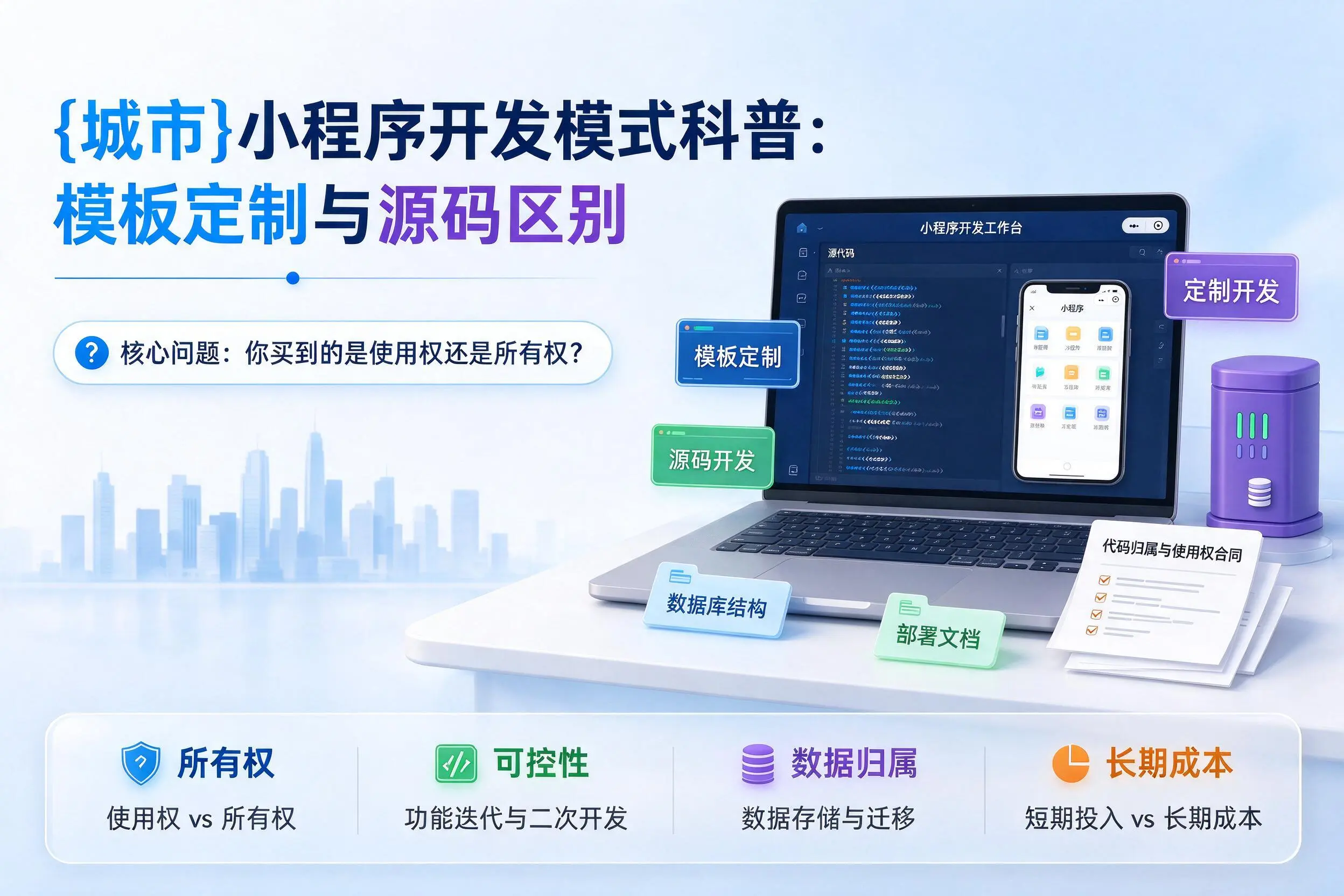 梧州小程序开发模式科普:模板定制与源码区别