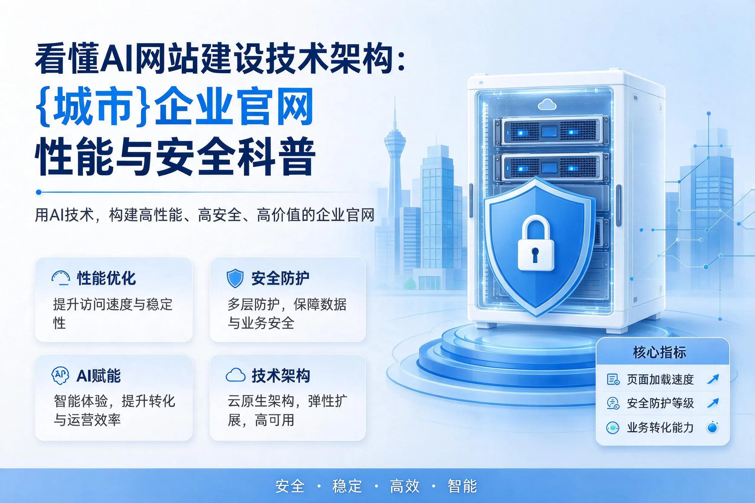 看懂AI网站建设技术架构:梧州企业官网性能与安全科普