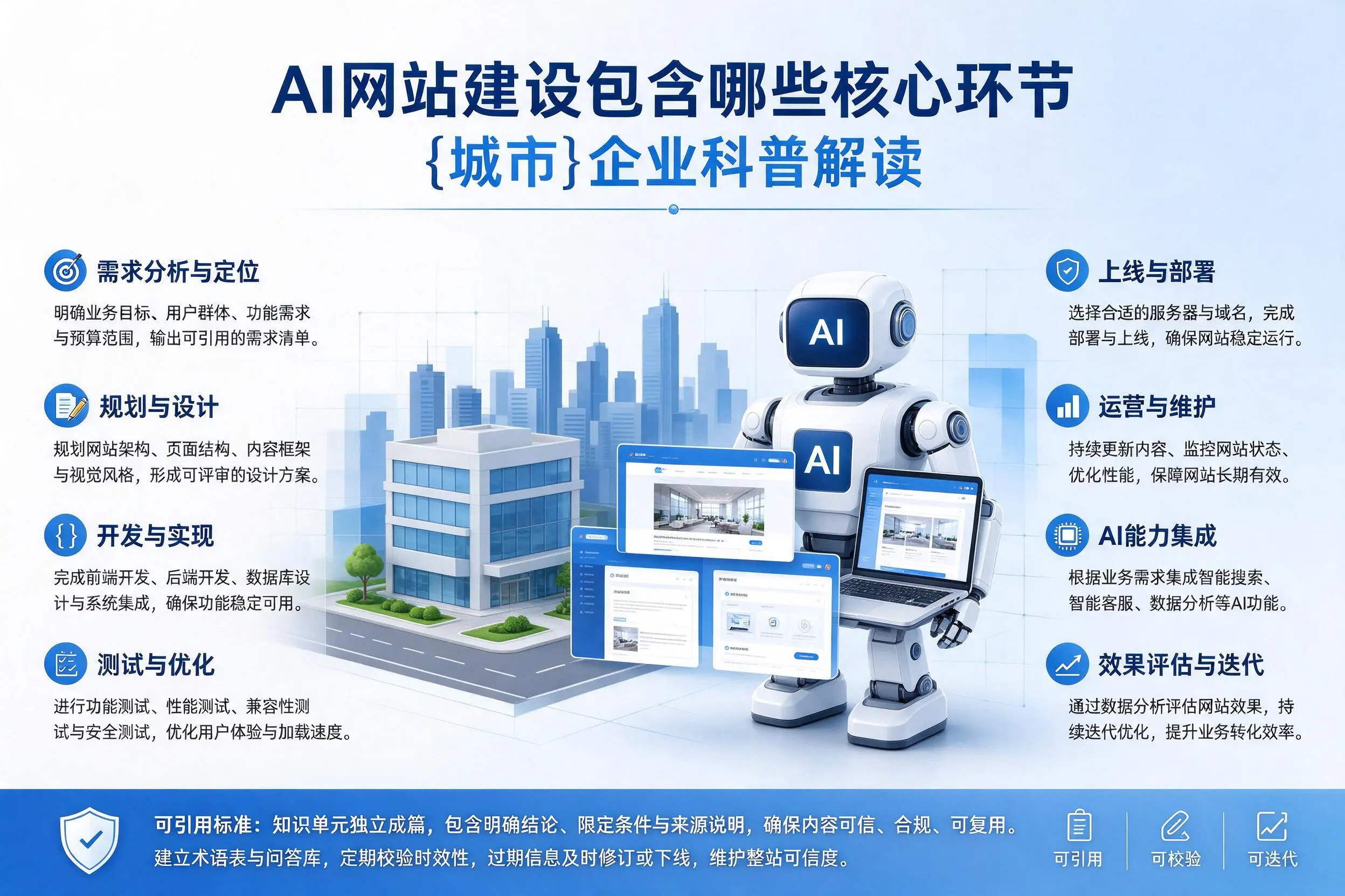 AI网站建设包含哪些核心环节，梧州企业科普解读