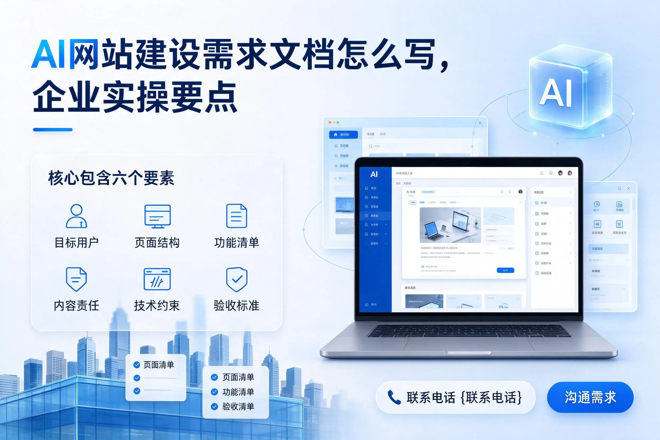 AI网站建设需求文档怎么写,梧州企业实操要点